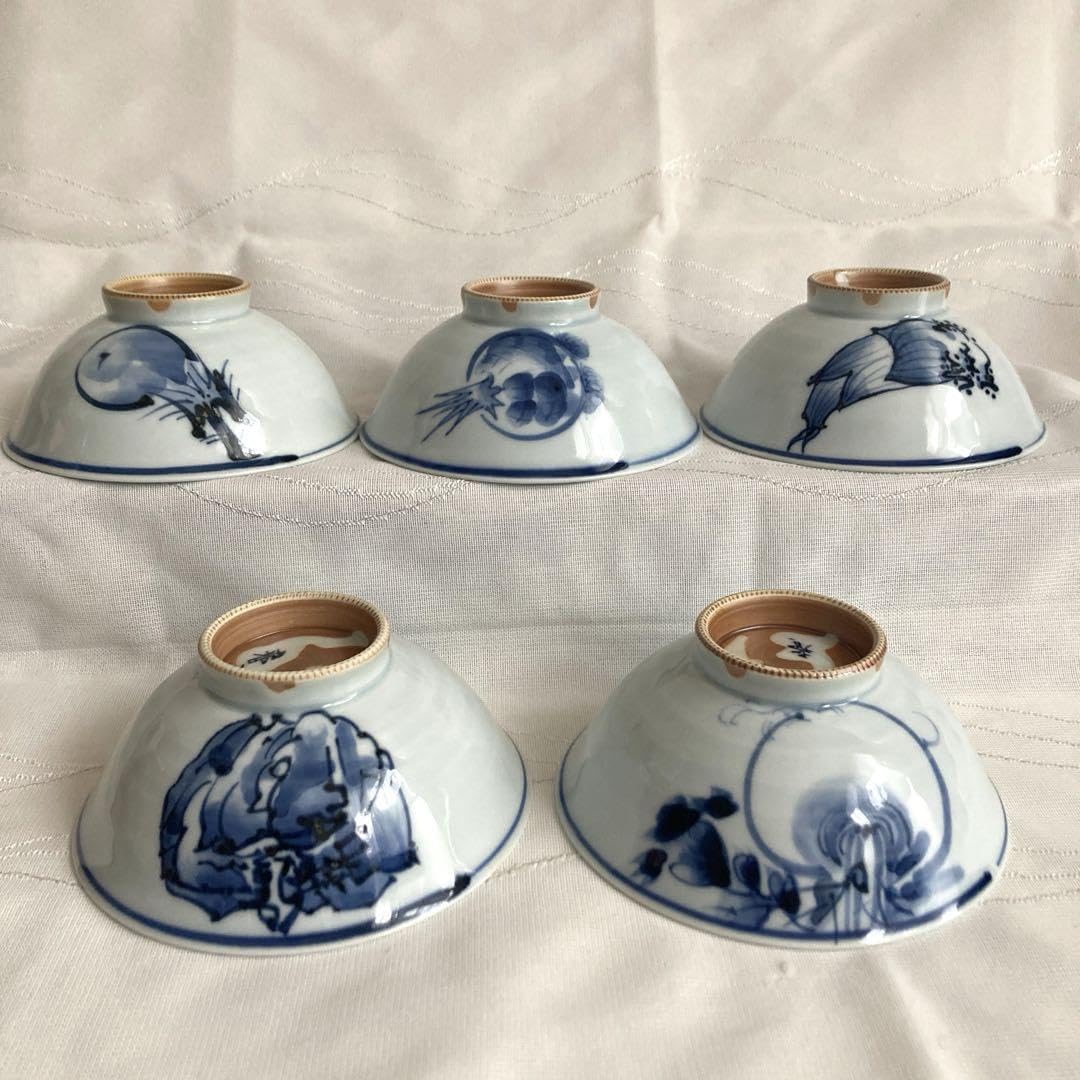 15、有田焼　清山　茶碗　5枚セット 15、有田焼清山茶碗5枚セット